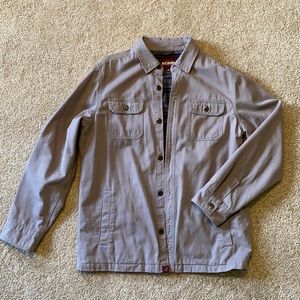Alesbury Men’s Grey Military Shirt Jacket (Large)